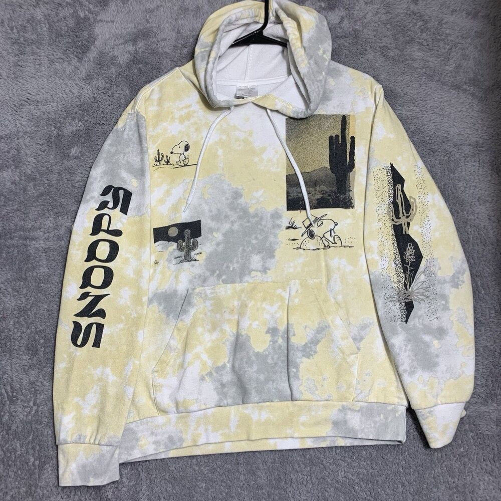 Peanuts Snoopy Tie Dyed‎ Hoodie Sweatshirt Men's Size Medium (38-40)